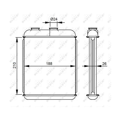 Radiator incalzire habitaclu Nrf 53215