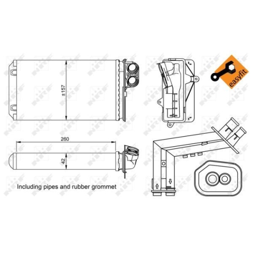 Radiator incalzire habitaclu Nrf 53216