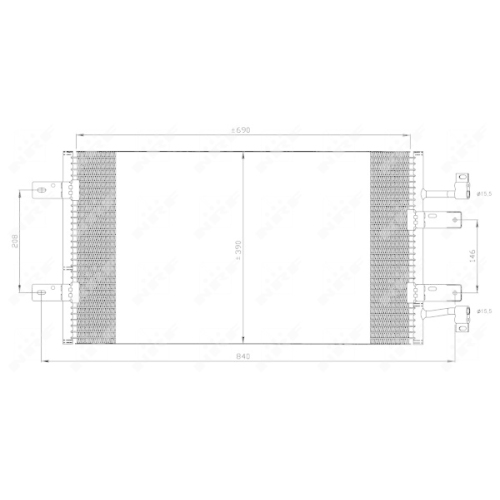 Condensator climatizare, Radiator clima Opel Vivaro (J7); Renault Trafic 2 (Jl) Nrf 35900