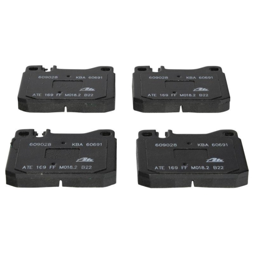 Placute frana Mercedes /8 (W114) 01.68-11.76, /8 (W115) 01.68-01.77, /8 Coupe (W114) 04.69-02.77, 123 (W123) 01.76-12.85, Clasa S (W116) 08.72-07.80, Sl (R107) 05.71-12.89, Sl Coupe (C107) 01.72-08.85, Fata, ATE