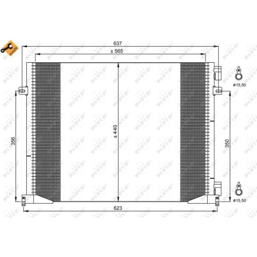 Condensator climatizare, Radiator clima Opel Vivaro (J7); Renault Trafic 2 (Jl) Nrf 35914