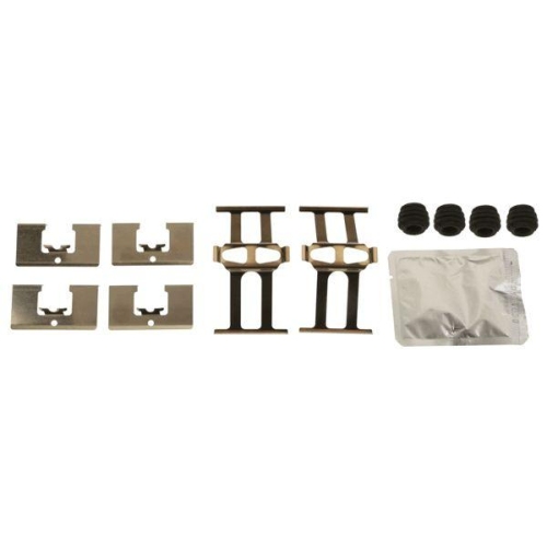 Set accesorii placute frana Honda Accord Ix Saloon (Cr), Accord 8 (Cu), Accord 8 Estate (Cw), Civic 8 Sedan (Fd, Cr-V 2 (Rd ), Fr-V (Be), Stream (Rn), punte Spate, restrictii producator : Akebono, TRW
