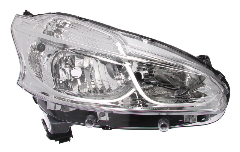 Far Peugeot 208, 04.2012-, Electric, tip bec H7+H7, omologare ECE, cu motoras, cu lumini de zi, 9674213780; Dreapta, marca TYC