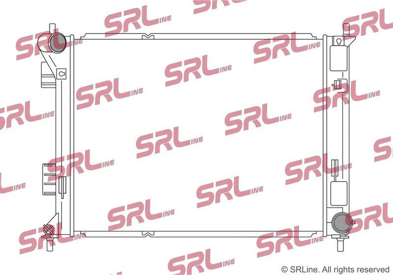 Radiator Hyundai Ix20 10-; Kia Venga 10-, motor: 1.4 CRDI, 1.6 CRDI, iesire - conector rapid, 480x368x16, SRLine, Aluminiu/ Plastic brazat, 253101P200