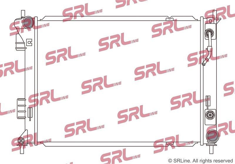 Radiator Hyundai Ix20 10-; Kia Venga 10-, motor: 1.6, iesire - conector rapid, 500x368x16, SRLine, Aluminiu/ Plastic brazat, 253101O050; 253101P050