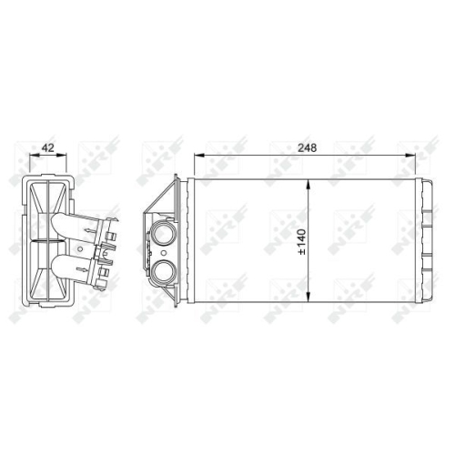 Radiator incalzire habitaclu Nrf 53561