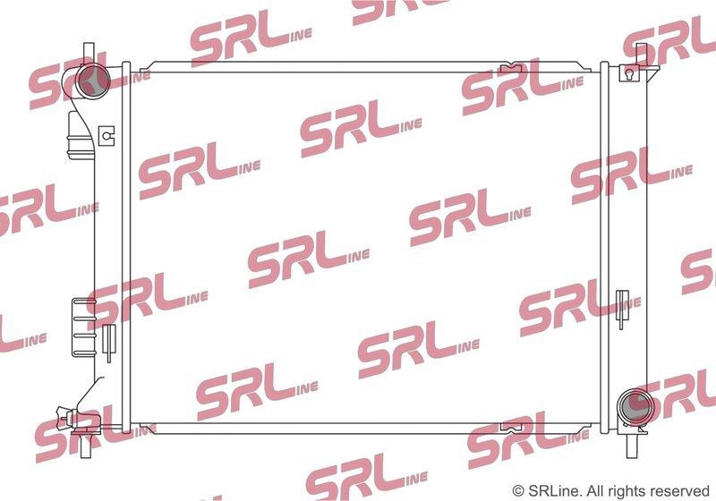 Radiator Hyundai Ix20 10-; Kia Venga 10-, motor: 1.4, 1.6, iesire - conector rapid, 500x368x16, SRLine, Aluminiu/ Plastic brazat, 253101P000