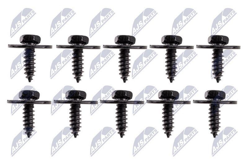 Clema, clips fixare BMW seria 3 (E46 / E90 / E91 / E92 / E93 / F30 / F31 / F34) -2019, X1 (E84) 2009-, X3 (F25) 2010-, X5 (F15) 2013-, X6 (F16) 2014-; set 10 bucati; 51710301023; NTY, aftermarket