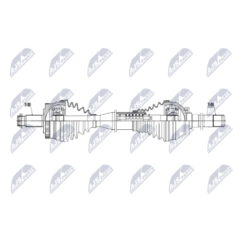 Planetara Range Rover 3 L322 2002-, Range Rover Sport L320 2005-, Fata, Dreapta, CV Automata, Lungime 985mm, 7682Z