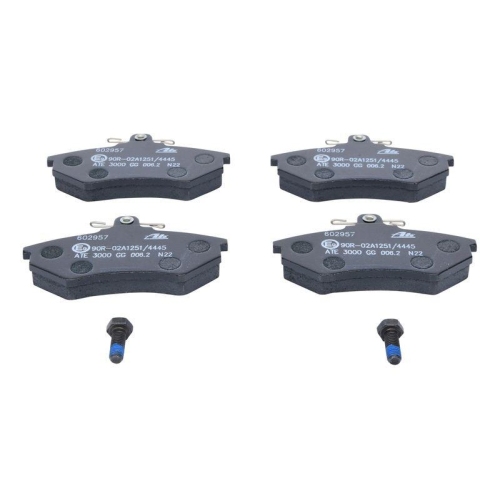 Placute frana Seat Ibiza 2 (6k1) 03.93-05.02; Vw Corrado (53i) 08.87-12.95, Golf 2 (19e 1g1) 08.83-12.92, Jetta 2 (19e 1g2 165) 08.83-12.92, Passat B2 (32b) 09.79-07.89, Passat B3/B4 (3a2 35i) 02.88-12.97 , Scirocco (53b) 08.80-07.92, Fata, ATE
