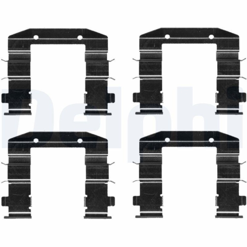 Set accesorii placute frana Hyundai I40 I (Vf) 03.12-05.19; Kia CeeD Sportswagon (Jd) 09.12-07.18, Ceed Estate Van (Jd) 07.12-07.18; Suzuki Swift 4 (Fz Nz) 10.10-, Fata, DELPHI