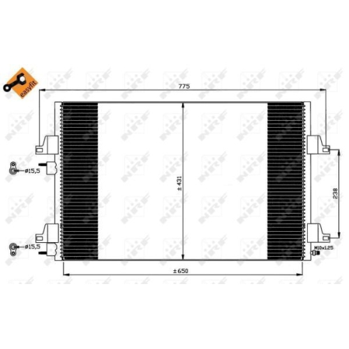 Condensator climatizare, Radiator clima Renault Espace 4 (Jk0/1) Nrf 35749