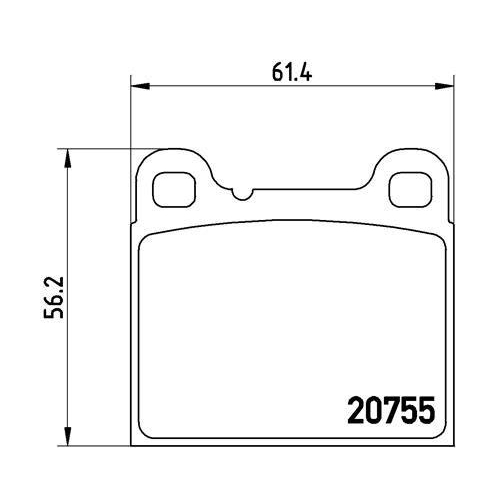 Placute frana Volvo 240 (P242, 240 Estate (P245), 260 (P262, 260 Coupe (P262), 260 Estate (P265), 740 (744), 740 Estate (745), 760 (704, 760 Estate (704, 780 (782), 850 (854), 850 Estate (855), 940 (944), 940 Estate (945), 940 2 (944), 940 2 Estate (945),