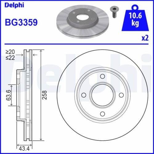 Set disc frana Ford Fiesta Box/Liftback (Jv) 05.98-08.03, Fiesta 4 (Ja Jb) 08.95-06.06, Fiesta 5 (Jh Jd) 11.01-12.14, Fiesta 5 Van 05.02-12.10, Focus I (Daw Dbw) 09.98-11.09, Focus I Box / Estate (Dnw) 08.98-03.05, Focus I Estate (Dnw) 02.99-12.07, Focus