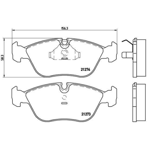 Placute frana Volvo 850 (854) 06.91-10.97, 850 Estate (855) 04.92-10.97, C70 I Convertible (873) 03.98-10.05, C70 I Coupe (872) 03.97-09.02, S70 (874) 11.96-11.00, V70 I (875 876) 12.95-12.00, Xc70 I Cross Country (295) 10.97-10.07, Fata, BREMBO