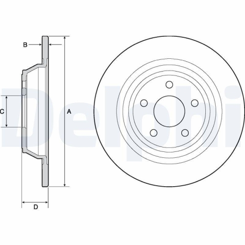 Set disc frana Ford Mondeo 5 Liftback (Ce) 09.14-, Mondeo 5 Saloon (Cd) 09.12-, Mondeo 5 Turnier (Cf) 09.14-, Spate, 302X11mm, plin, DELPHI