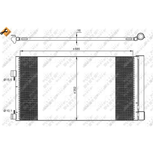 Condensator climatizare, Radiator clima Renault Laguna 3 (Bt0/1), Laguna Cupe (Dt0/1) Nrf 35890