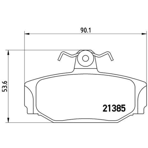 Placute frana Volvo 850 Estate (855) 04.92-10.97, S70 (874) 11.96-11.00, S90 I (964) 11.96-12.98, V70 I (875 876) 12.95-12.00, V90 I Estate (965) 11.96-12.98, Xc70 I Cross Country (295) 10.97-10.07, Spate, BREMBO