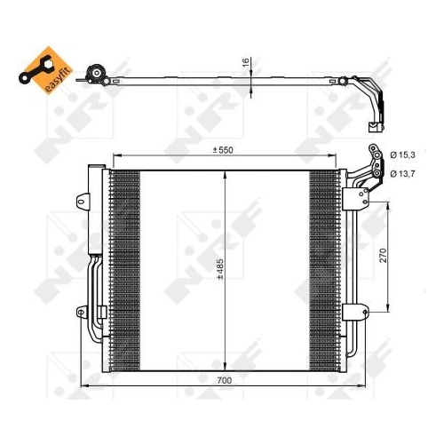 Condensator climatizare, Radiator clima Seat Alhambra (710, 711); Vw Sharan (7n1, 7n2) Nrf 350054