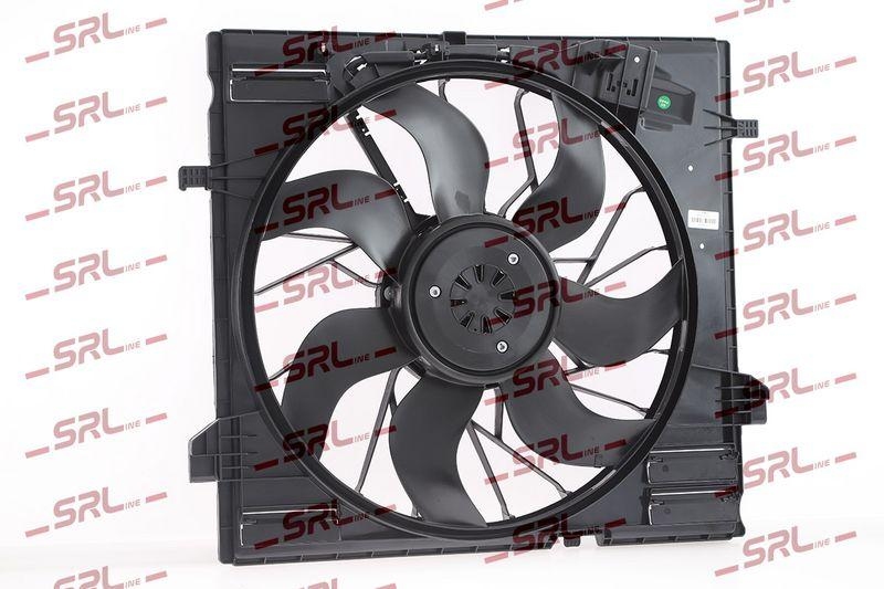 Ventilator radiator Mercedes Gl/Gls (X166) 12-, M/Gle-Class (W166) 12-/15-, X-Class (W470) 17-, motor: 3.0 CDI, 3.0 d, 3.0 V6 T, 3.0 V6k, 4.7 V8 T, 5.5 V8 T, cu modul electronic, 850 W; 505 mm; 4 pini, SRLine, 0999060800; 0999064000