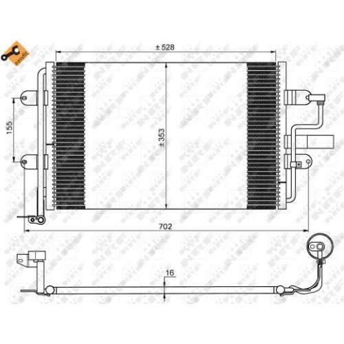 Condensator climatizare, Radiator clima Seat Leon (1m1), Toledo 2 (1m2); Vw Bora (1j2), Golf 4 (1j1) Nrf 35733