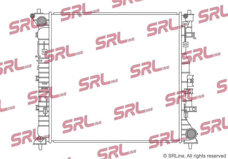 Radiator Hyundai Tucson 21-, motor: 1.6 CRDI, iesire - conector rapid, 485x478x16, SRLine, Aluminiu/ Plastic brazat, 25310N7010; 25310N7030
