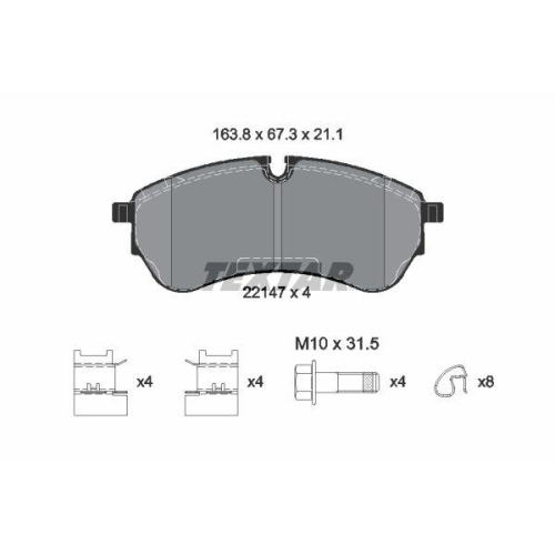 TEXTAR set placute frana,frana disc Q+