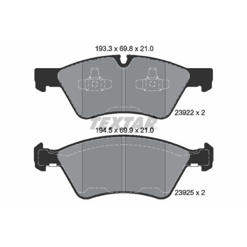 TEXTAR set placute frana,frana disc Q+