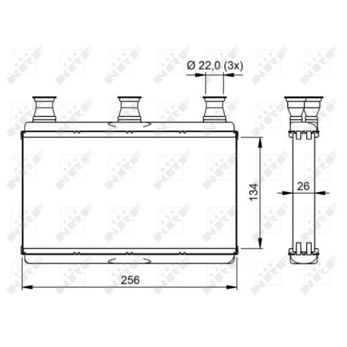 Radiator incalzire habitaclu Nrf 54311