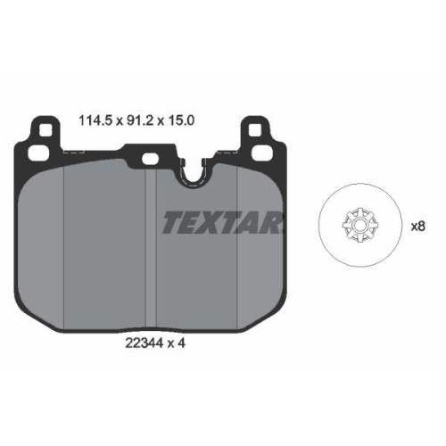TEXTAR set placute frana,frana disc