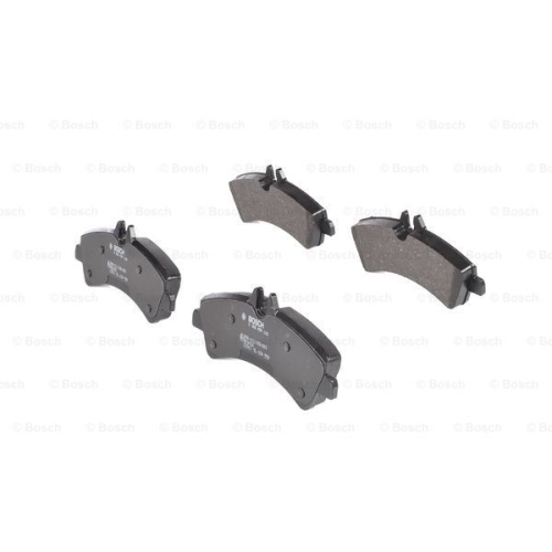 Set placute frana punte spate Mercedes Sprinter (W906), 06.2006-2018; VW Crafter (2E), 2005-2017; marca Bosch 0986494122, parte montare : Punte Spate