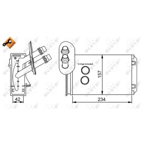 Radiator incalzire habitaclu Nrf 58223