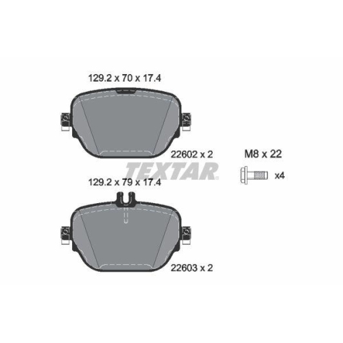 TEXTAR set placute frana,frana disc Q+