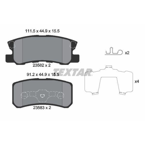 TEXTAR set placute frana,frana disc