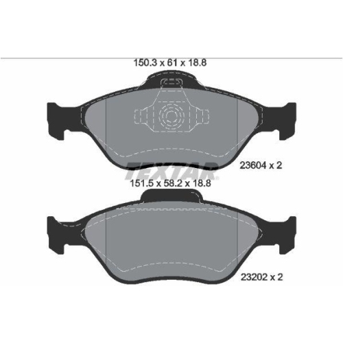TEXTAR set placute frana,frana disc Q+