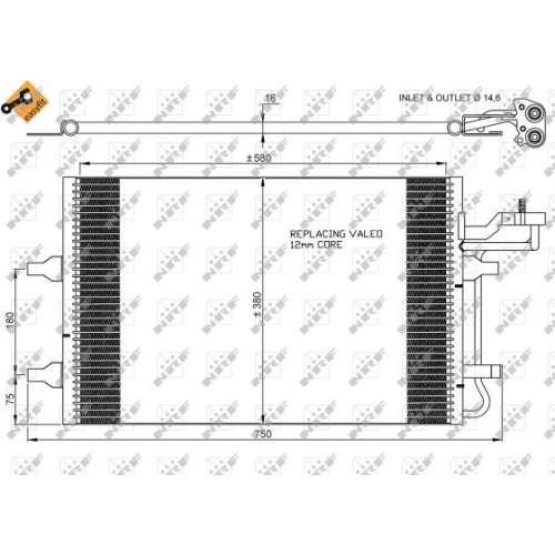 Condensator climatizare, Radiator clima Volvo C30, C70 2 Cabriolet, S40 2 (Ms), V50 (Mw) Nrf 35770