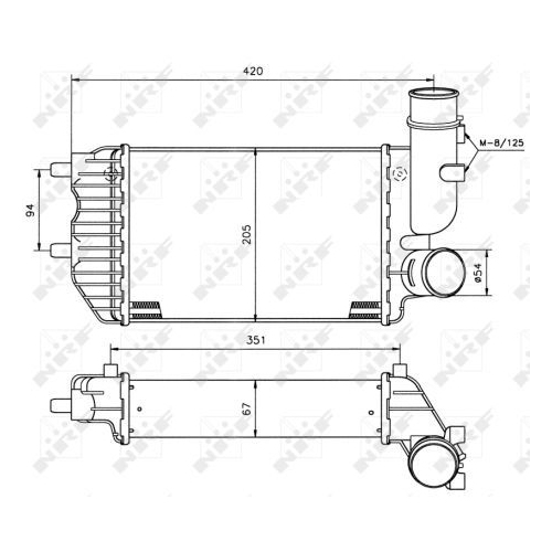 Radiator intercooler Nrf 30066A