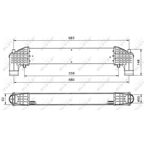 Radiator intercooler Nrf 30108A