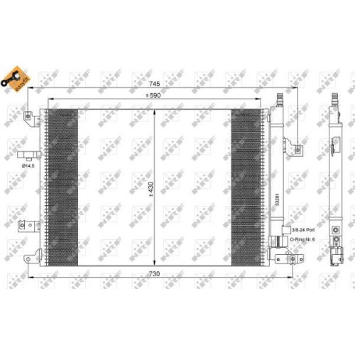 Condensator climatizare, Radiator clima Volvo S60 I, S80 1 (Ts, Xy), V70 2 (Sw), Xc70 Cross Country Nrf 35739