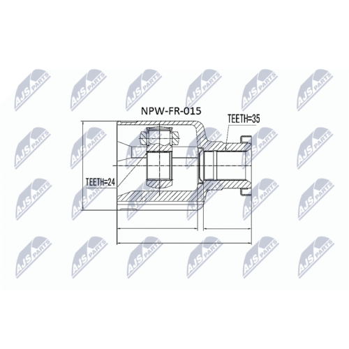 Cap planetara interior Ford Windstar 3.8, CV Automata, -1998, NPW-FR-015