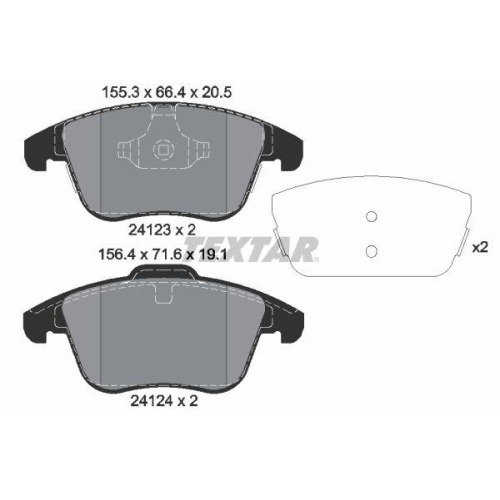 TEXTAR set placute frana,frana disc Q+