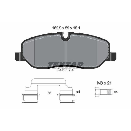 TEXTAR set placute frana,frana disc Q+