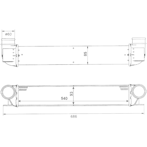 Radiator intercooler Nrf 30129A