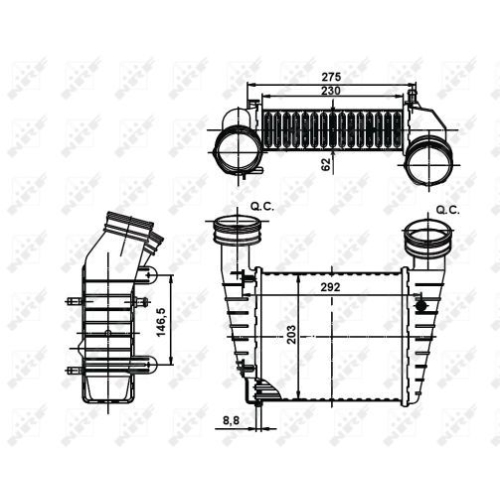 Radiator intercooler Nrf 30138A