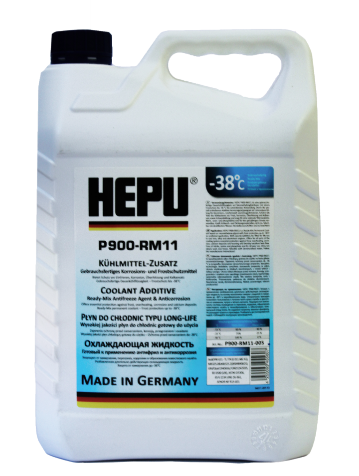 Antigel diluat Hepu G12+ Albastru -38 grade C 5 LITRI