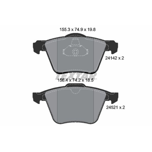 TEXTAR set placute frana,frana disc Q+