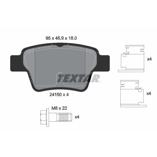 TEXTAR set placute frana,frana disc Q+