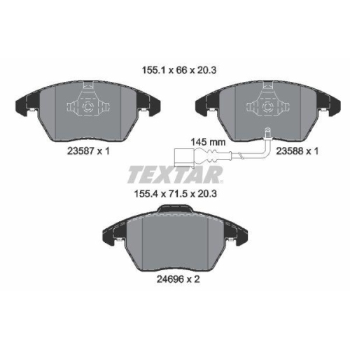 TEXTAR set placute frana,frana disc Q+