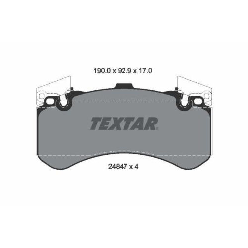 TEXTAR set placute frana,frana disc