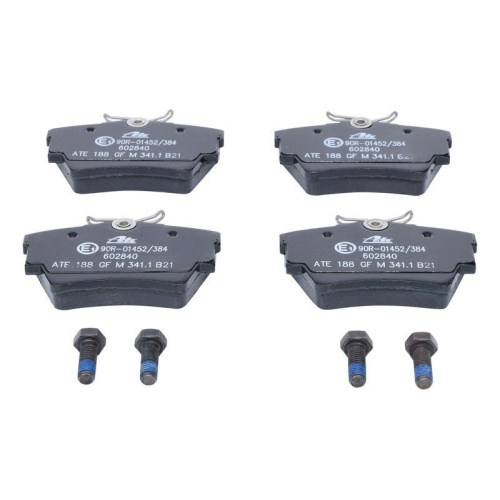 Set placute frana spate Fiat Talento (296) 2016-, Nissan NV300, 2016-2021; Primastar (X83) 2002-2010; Opel Vivaro (X83), 2001-2014; Vivaro B (X82) 2014-2019; Renault Trafic II, 2001-2014; Trafic III, 2014-; VW Transporter T4, 1990-2003; ATE 13.0460-2840.2
